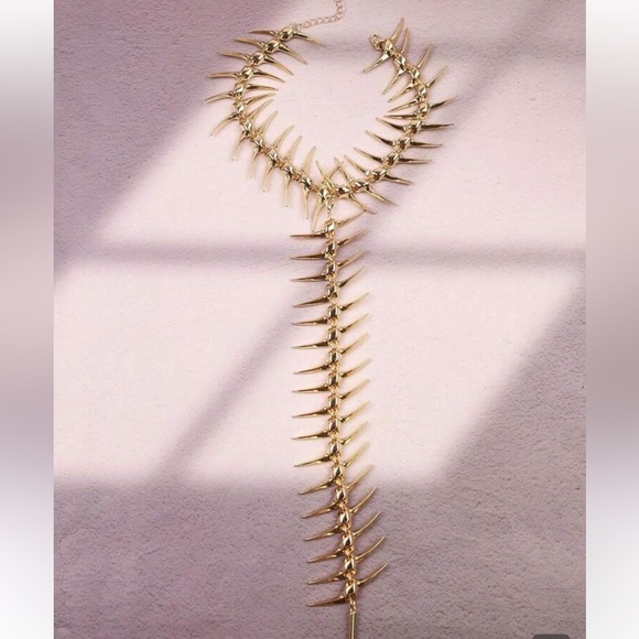 Anthropologie Gold Spine Necklace - Picture 4 of 4